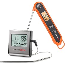 ThermoPro TP16 Large LCD Digital Cooking Food Meat Thermometer+ThermoPro Digital Instant Read Meat Thermometer