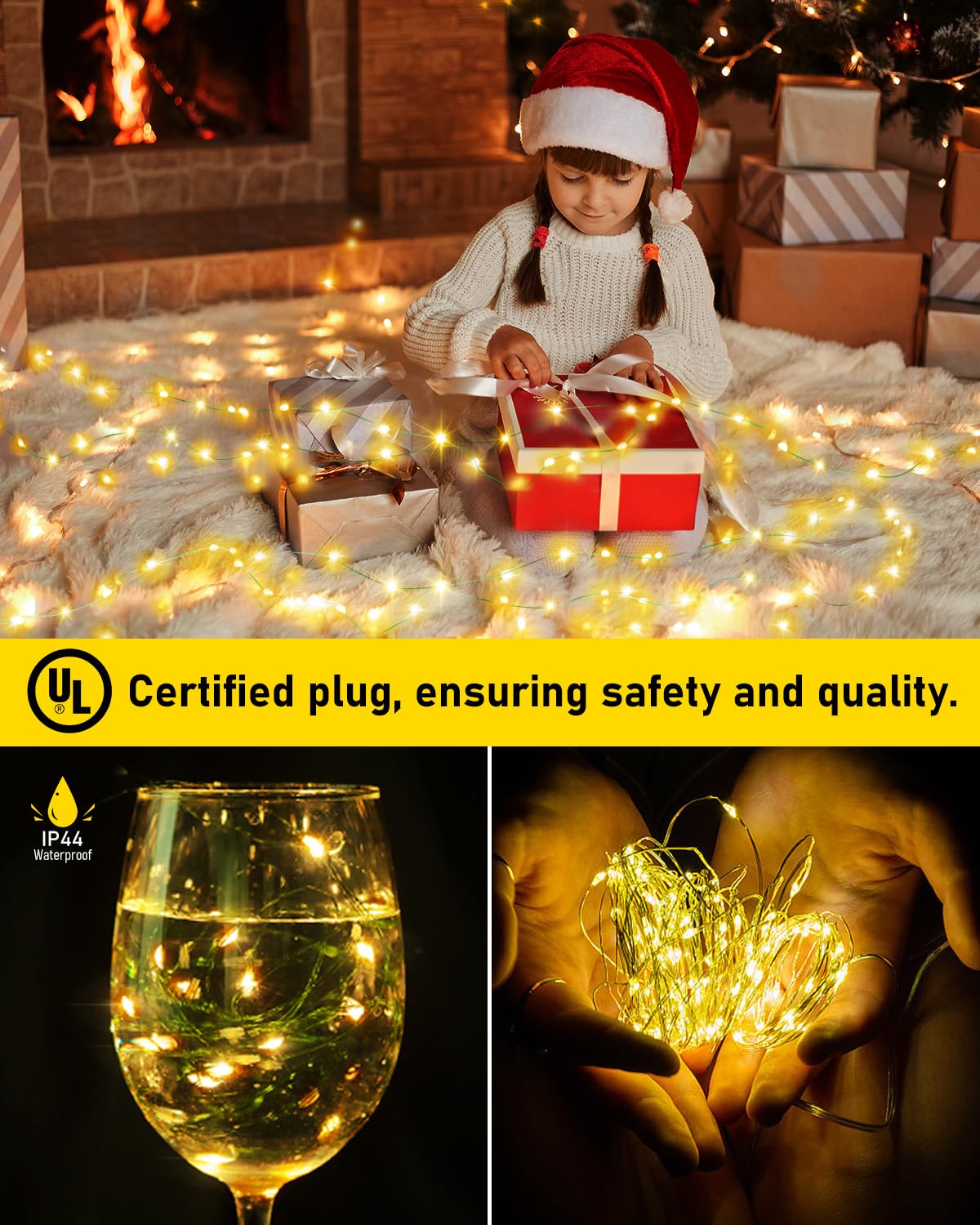 Christmas Tree Lights Custom Fairy Lights Wall Silver Wire Led