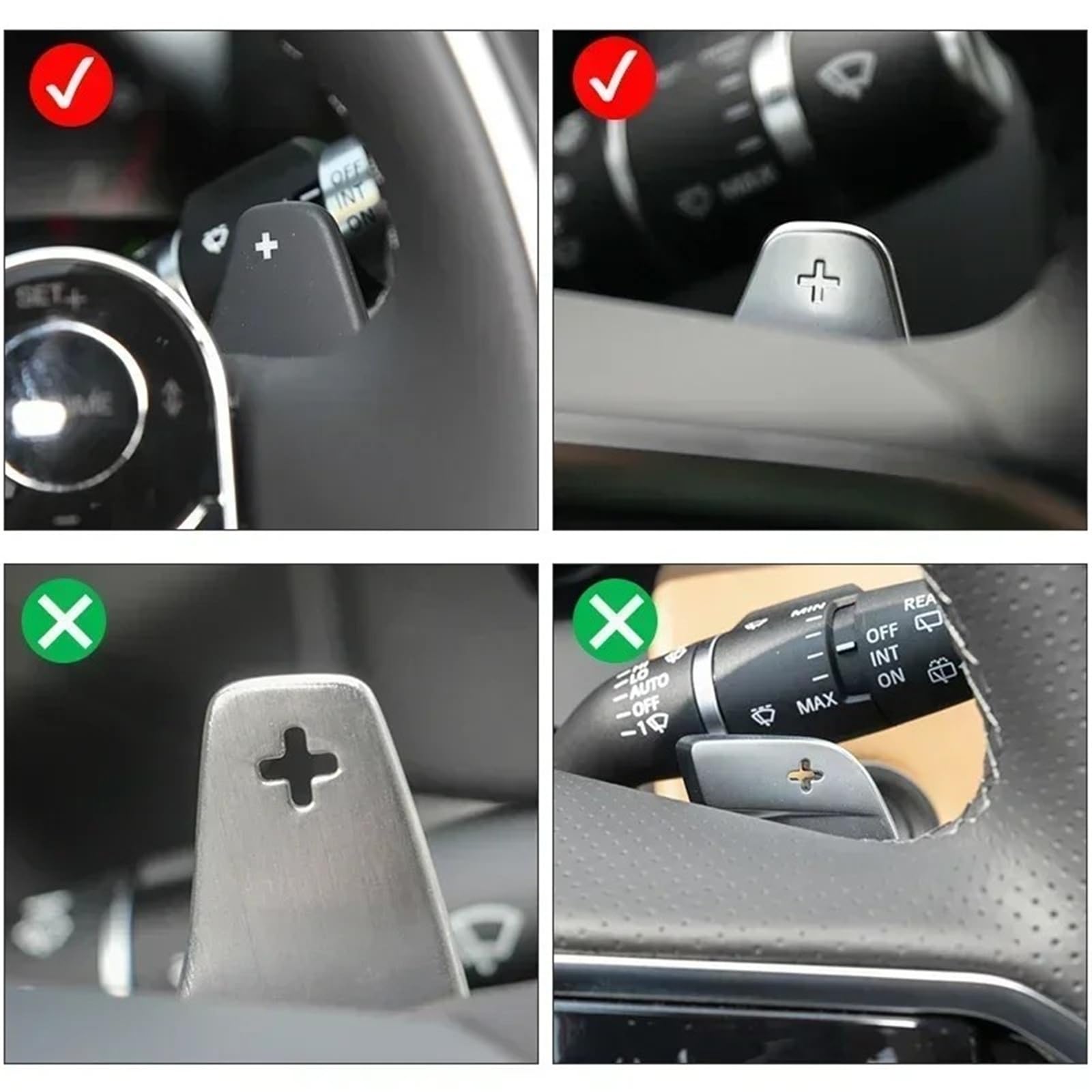 Uieowhn Black-02 Car Steering Wheel Paddle Shifter Extensions For Jaguar For Xf Xe Xj F-Pace F-Type X760 X250 X260 X761 X351 Steering Wheel Paddle Shifter(Black-02)