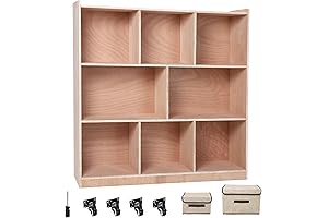 Garvee Kids Bookshelf Wood Storage Cabinet