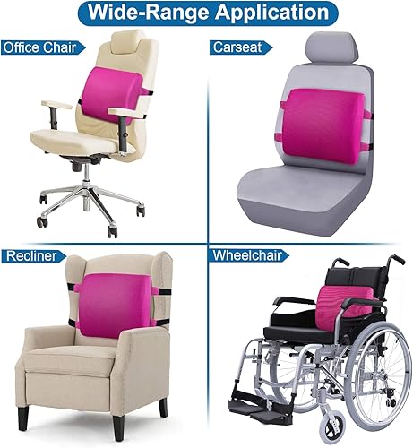 Vista 25 de Cojín lumbar de espuma viscoelástica LoveHome con funda de malla 3D, con diseño de firmeza equilibrada para reducir el dolor de espalda, ideal