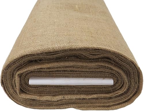 Miniatura 2 de LA Linen Tela de arpillera de yute de 60 pulgadas de ancho, 5 yardas/natural