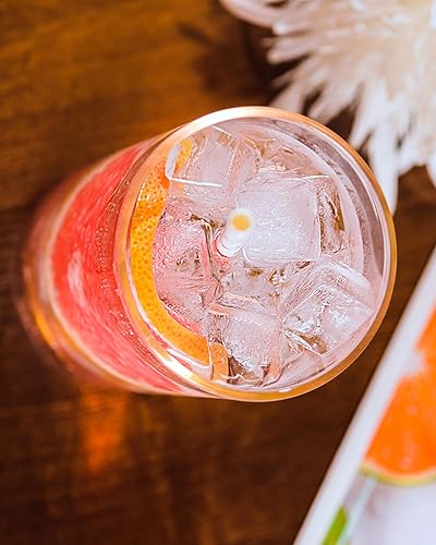 Miniatura 7 de LUXU Vasos para beber de 19 onzas, juego de 6 vasos altos delgados, vasos de vidrio altos transparentes para agua, jugo, cerveza, bebidas y cócteles