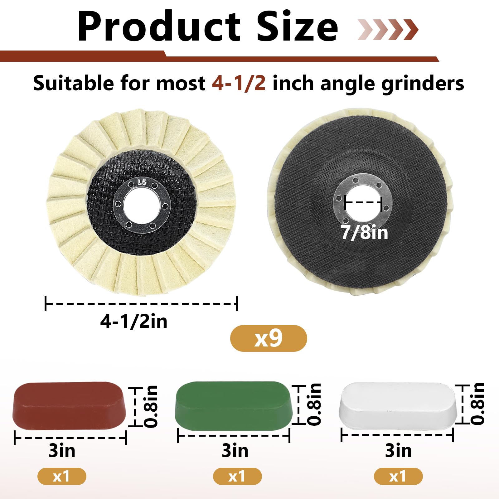 Angle Grinder Buffing Wheels - 12 Pack -3
