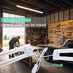6-Pack 40W Liable LED Lumières de magasinage - 4FT 3300lm Installation d'utilité [240W Équivalent] - 6500K Lumière du jour, suspension/montage de surface pour garage - Comprend le cordon d'alimentation