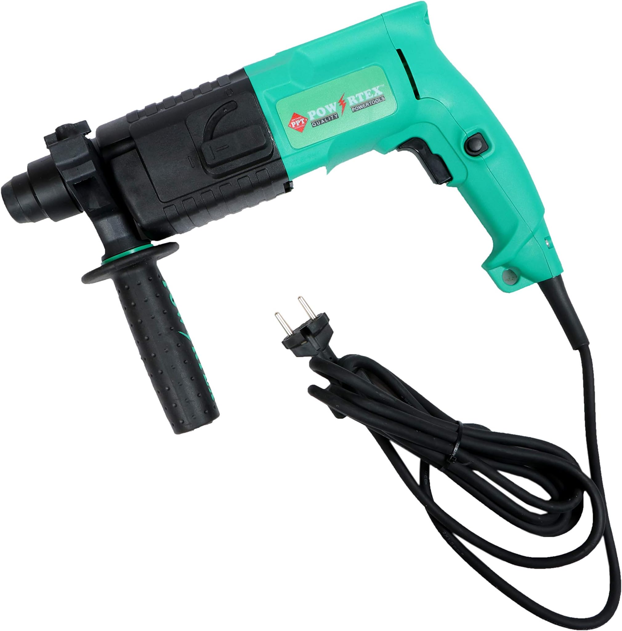 Powertex 520 W Corded Electric Rotary Hammer (Ppt-Rh-20-E, 20 mm, Green)