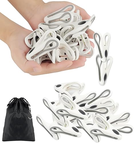 Pinzas de plástico resistentes para ropa, 48 unidades, pinzas resistentes al viento, pinzas para ropa, diseño sin rastro para ropa disponible en Yaxa Colombia