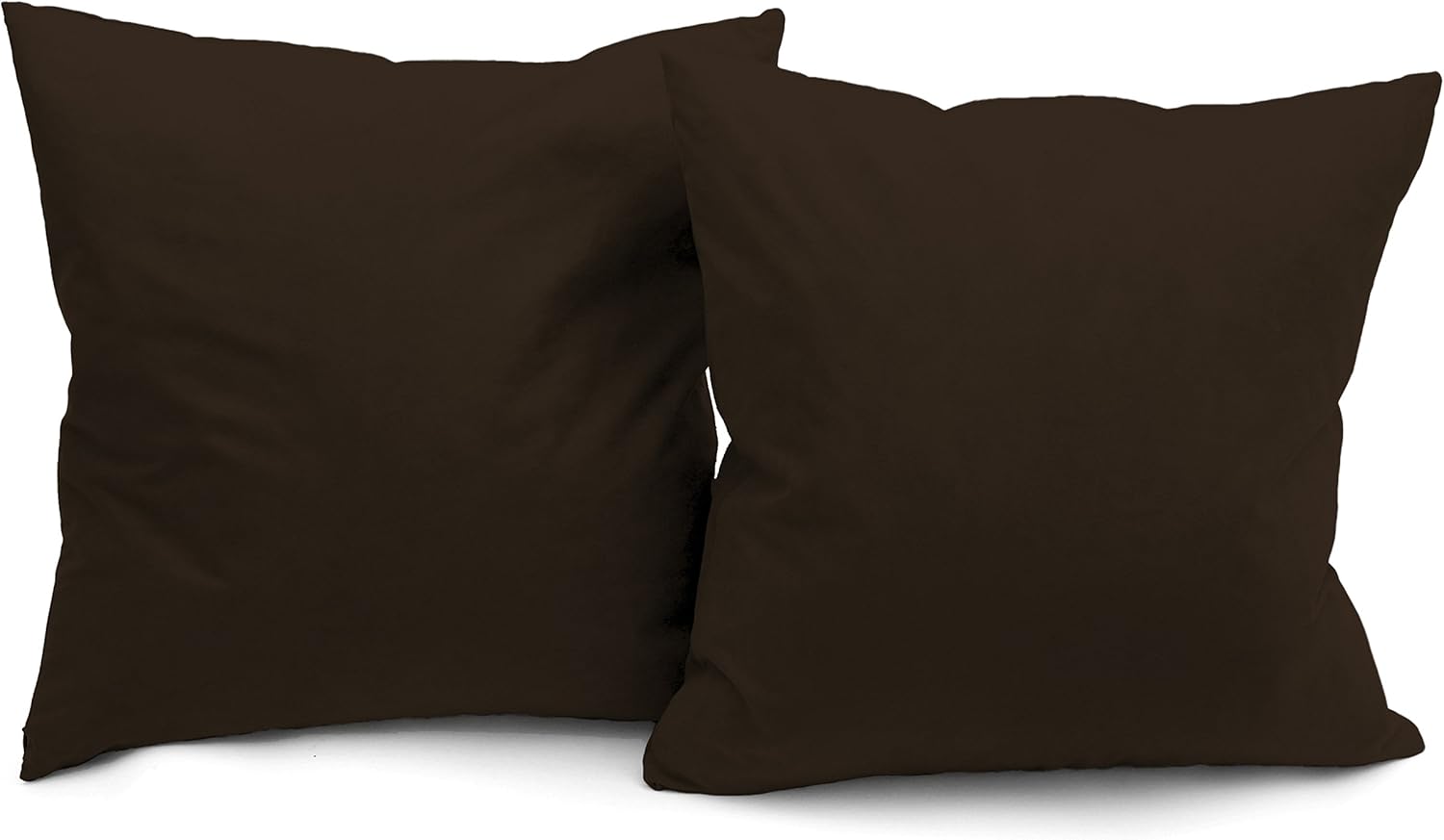 Newpoint Microsuede 16-Inch-by-16-Inch Feather and Down Filled Pillows, Red, 2-Pack