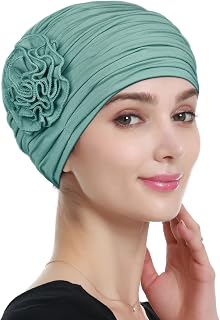 Flower Design Chemo Hair Loss Caps Cancer Headwear for Women