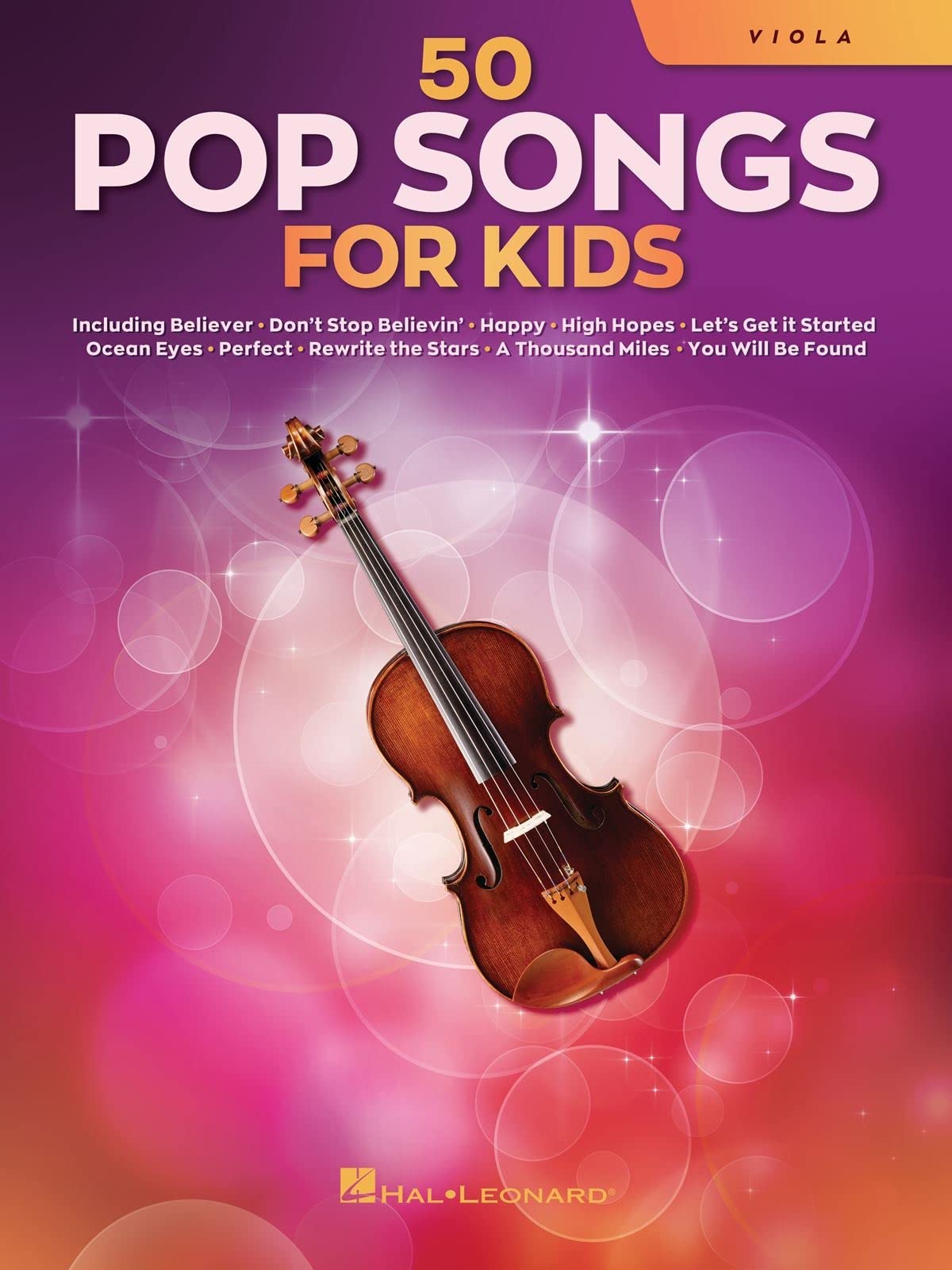 50 Pop Songs for Kids - Viola | Beginner Viola Sheet Music Songbook for Young Students | Easy Solo Arrangements for Practice Lessons Recitals and
