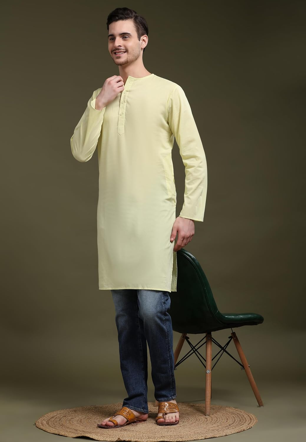 SKAVIJ Men’s Ethnic Kurta for Eid & Ramadan | Traditional Festive Wear for Prayer & Celebrations - Image 3
