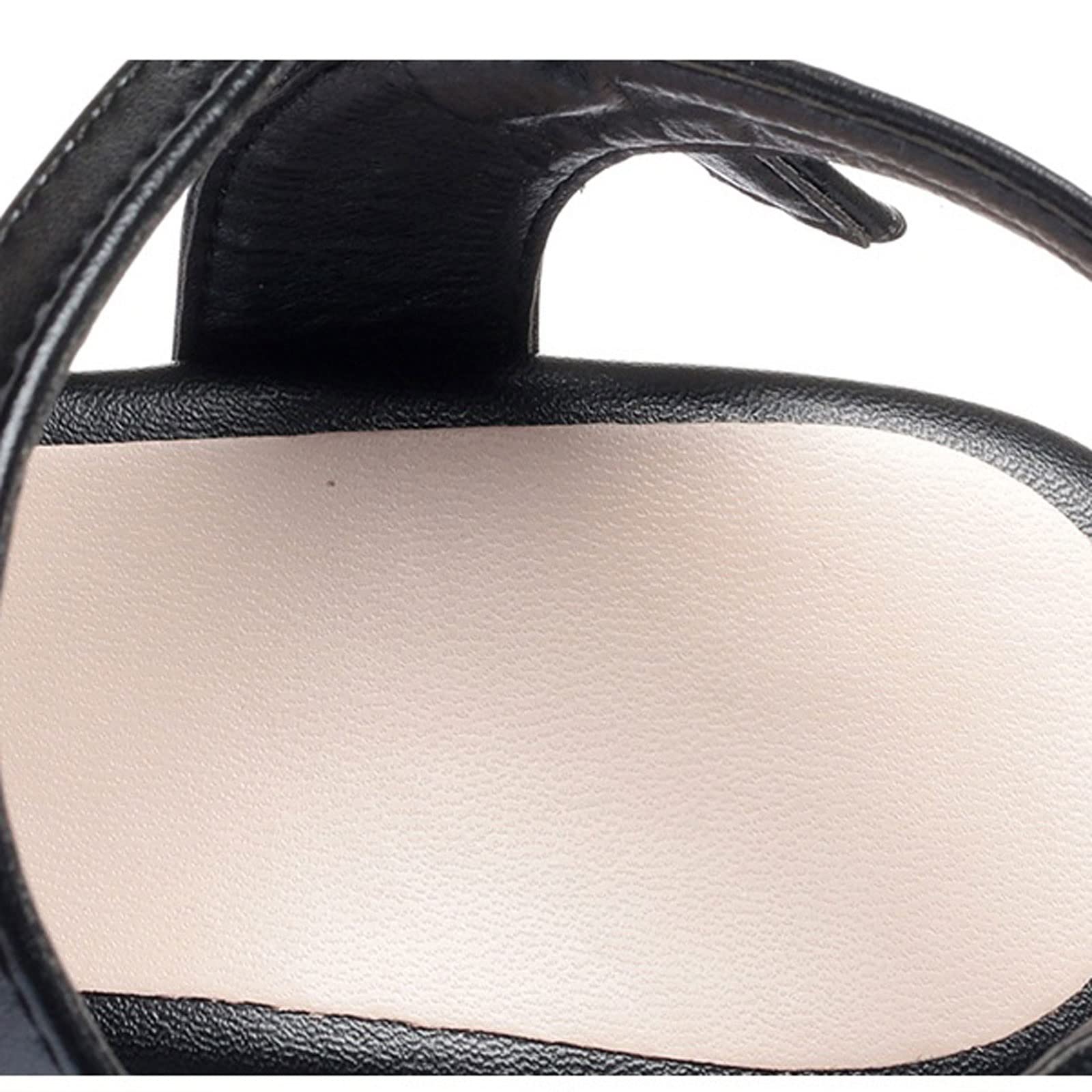 Sandały dla kobiet sandały sandały metalowe klamry buty kobiety Med Obcasy stały kolor Casual Lady Sizebeige, 7,5 UK