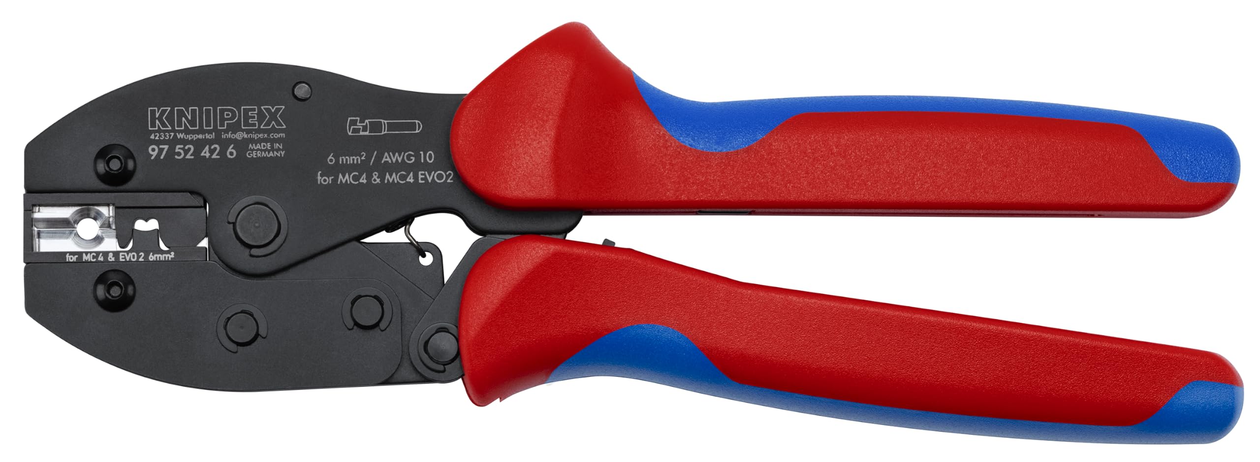KNIPEX PreciForce Crimpzange für MC4-/MC4 Evo 2-Steckverbinder, 97 52 42 6