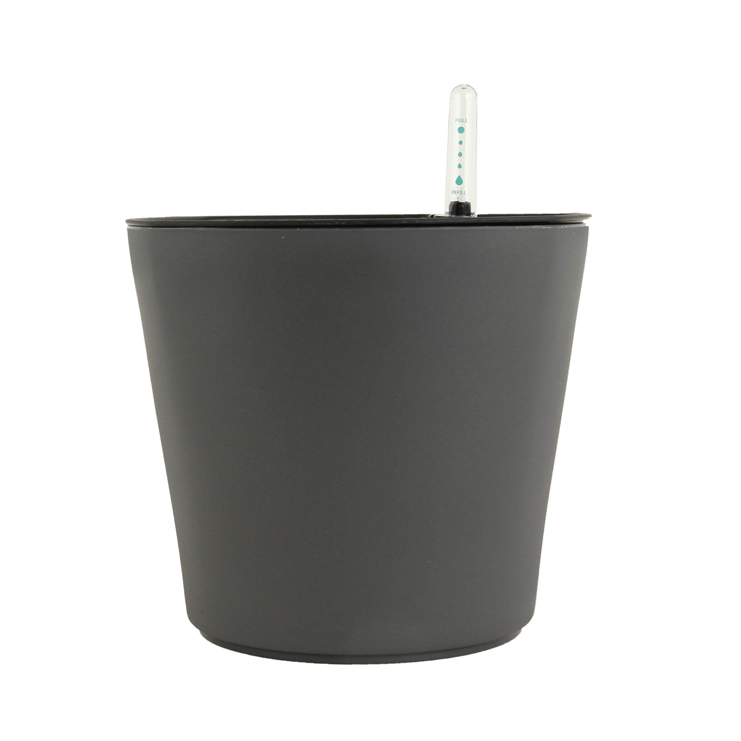 Divine Tree Matte Black Color Decorative Flower Pots Self Watering Planter for House Office Indoor Plants with Water Level Indicator and Inner Pot(18 X 16 Cm) (B07MQ61HLK) Amazon Price History, Amazon Price Tracker