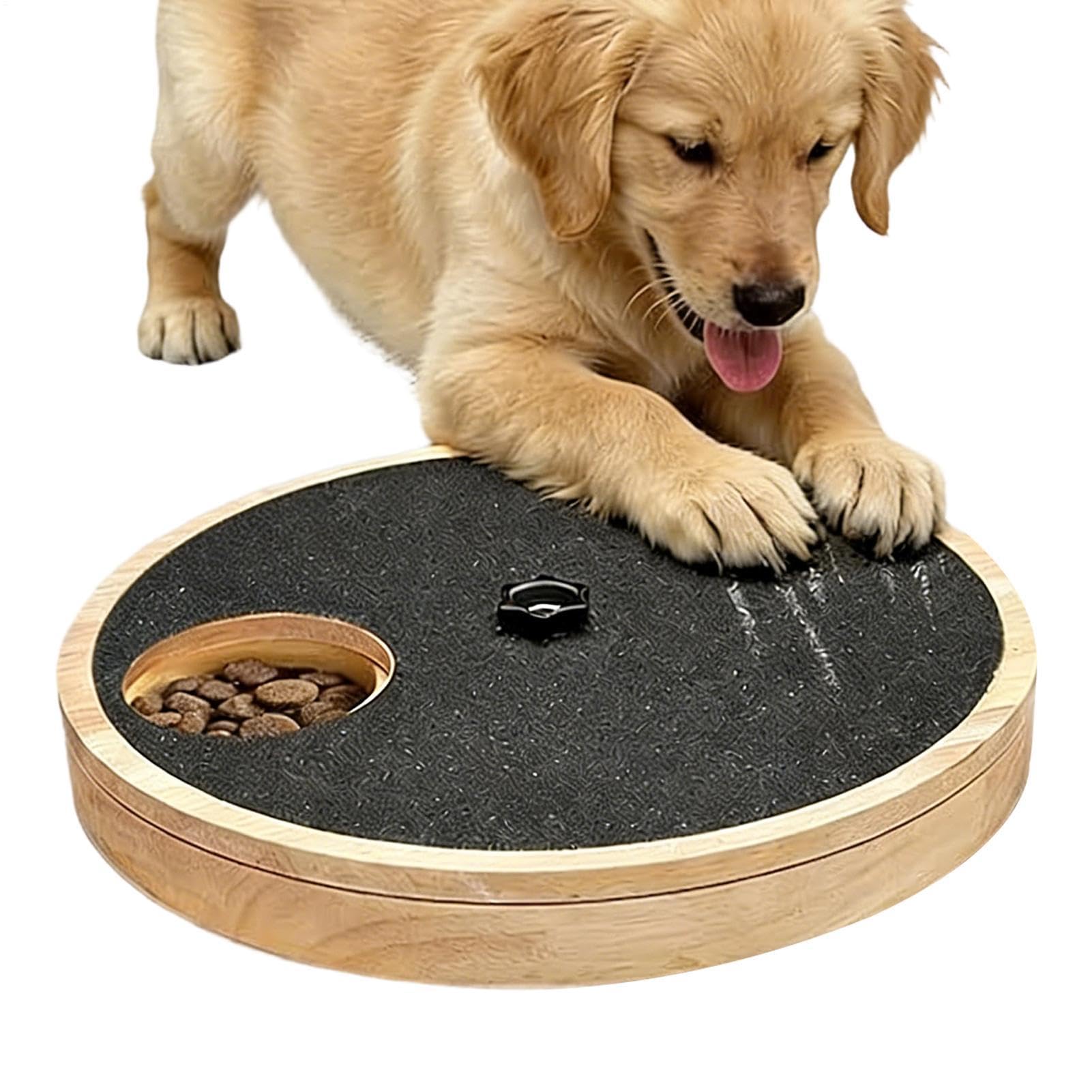 Pet Nail Scratch Board Holz Hundetrimmer Rotierende Fellpflege Pad mit Safe, Pfotenpflege-Werkzeug für Hunde, Kratzbrett mit stabilem Design, Hundezubehör für Schlafzimmer und Hinterhof