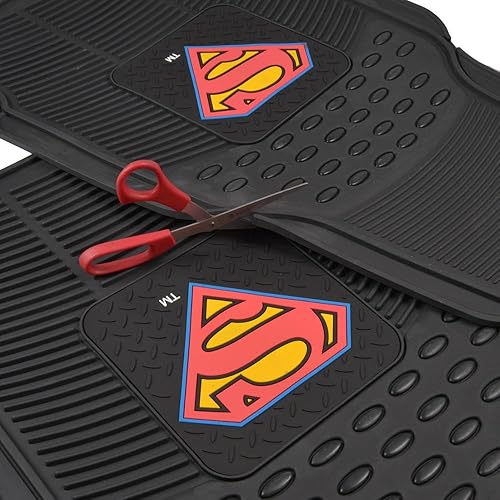 Miniatura 6 de BDK Superman - Alfombrillas de superhéroe para automóvil, con licencia oficial de Warner Bros DC Comics, protección interior para todo tipo de