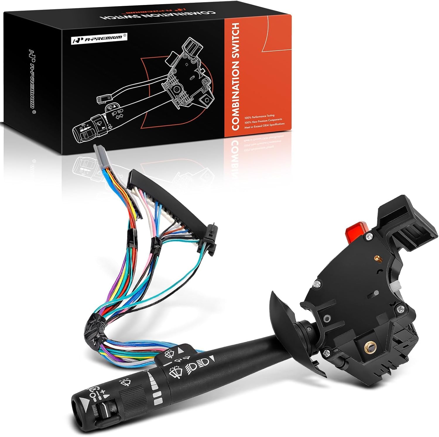 A-Premium Turn Signal Switch, Headlight Dimmer, Windshield Wiper, Cruise Control Multifunction Switch Lever Compatible with Chevy GMC - Express 1500/2500/3500, Savana 1500/2500/3500, Kodiak, Topkick