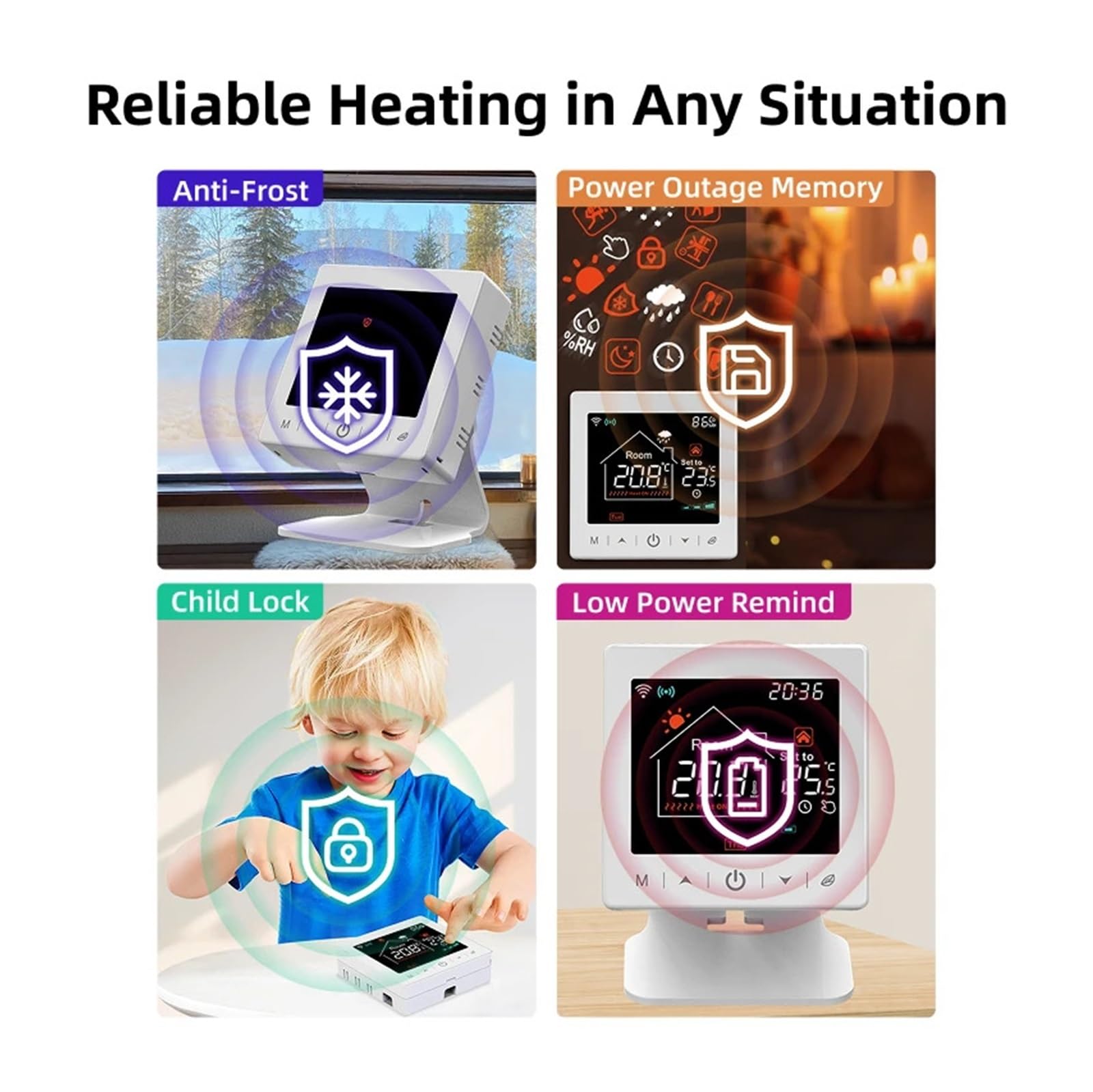 Termostato Wifi for casa intelligente RF Caldaia a gas Riscaldamento Controllo remoto programmabile della temperatura ambiente