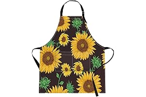 Sunflower Apron for Women - Britimes Apron Home Kitchen Cooking Baking Gardening Apron with Pockets
