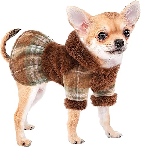 Miniatura 6 de Ropa de invierno y otoño para perros pequeños, suéter cálido de forro polar para cachorros, chihuahua, Yorkie, traje de ropa, XXS  M, suéter para