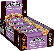 EAT NATURAL - Gluten-free bars - Almonds, raisins, apricots & peanuts - 12 bars of 40g