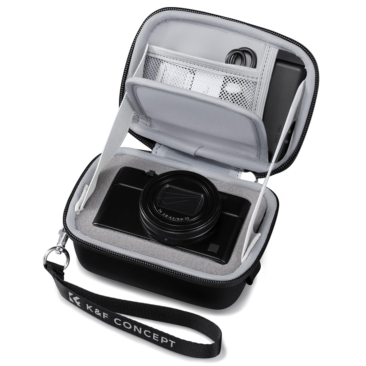 K&F CONCEPT Carrying Case for Digital Camera, Hard Shell Protective Travel Case Compatible with Ricoh GR III/GR IIIX/for Sony ZV-1 RX100/ for Canon G7X Mark III/G5X Mark II (Case Only)-image-6
