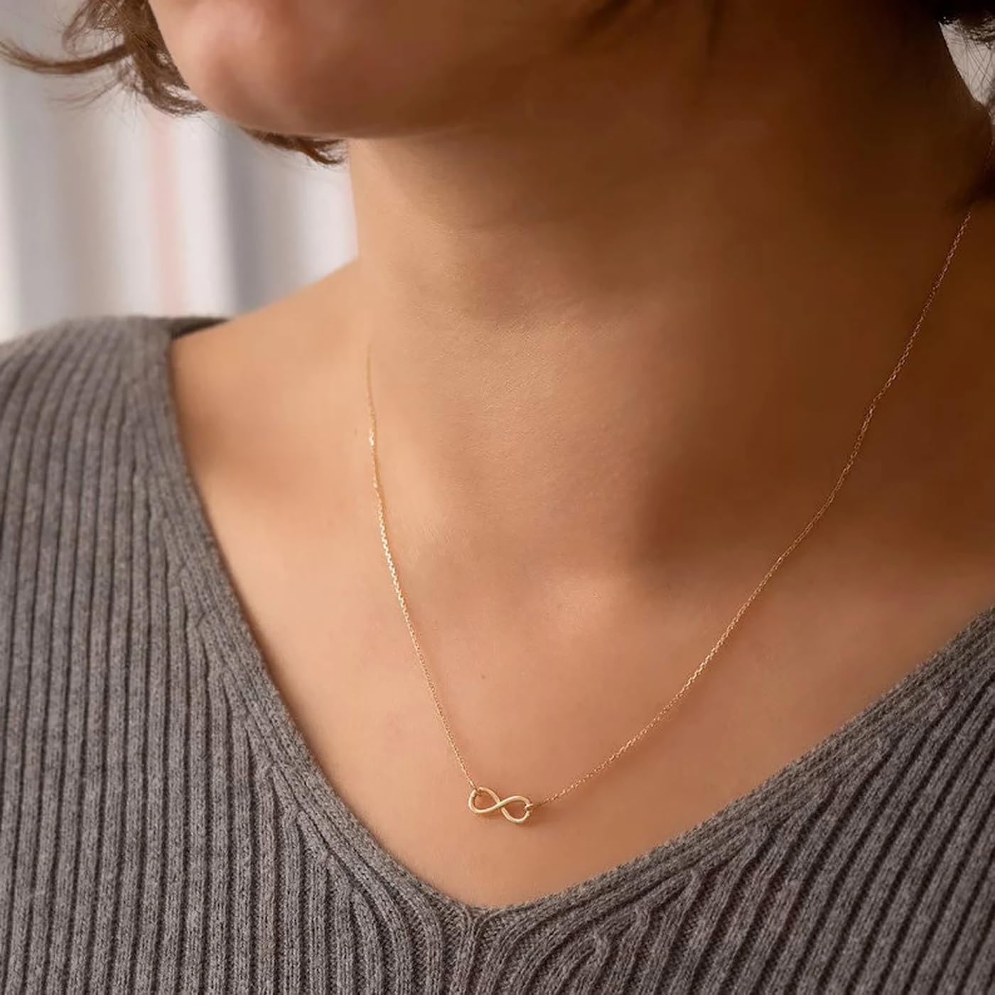 Gold Necklace for Women-14k Gold Plated Infinity Necklace Star Of David Necklace Evil Eye Cross Pendants Heart Dainty Gold Necklace For Women - Image 8