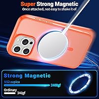 Vista 383 de SUPFINE - Funda magnética para iPhone 13 Pro Max (compatible con MagSafe), (protección contra caídas de grado militar de 10 pies), delgada, Negro