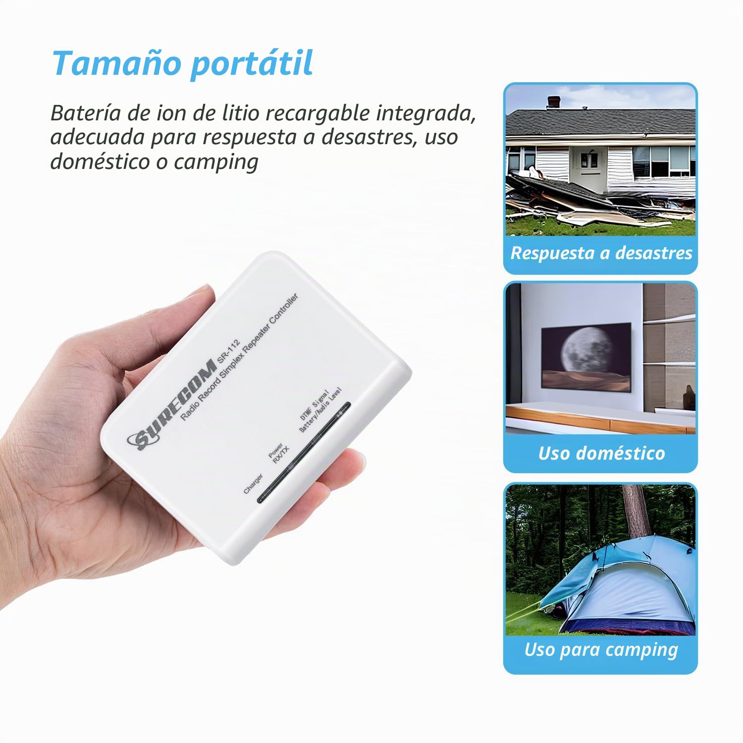 Mcbazel Surecom SR-112 - Mando de repetición de radio de banda cruzada con cable K Plug 46-K para Kenwood Baofeng PUXING WOUXUN QUANSHENG