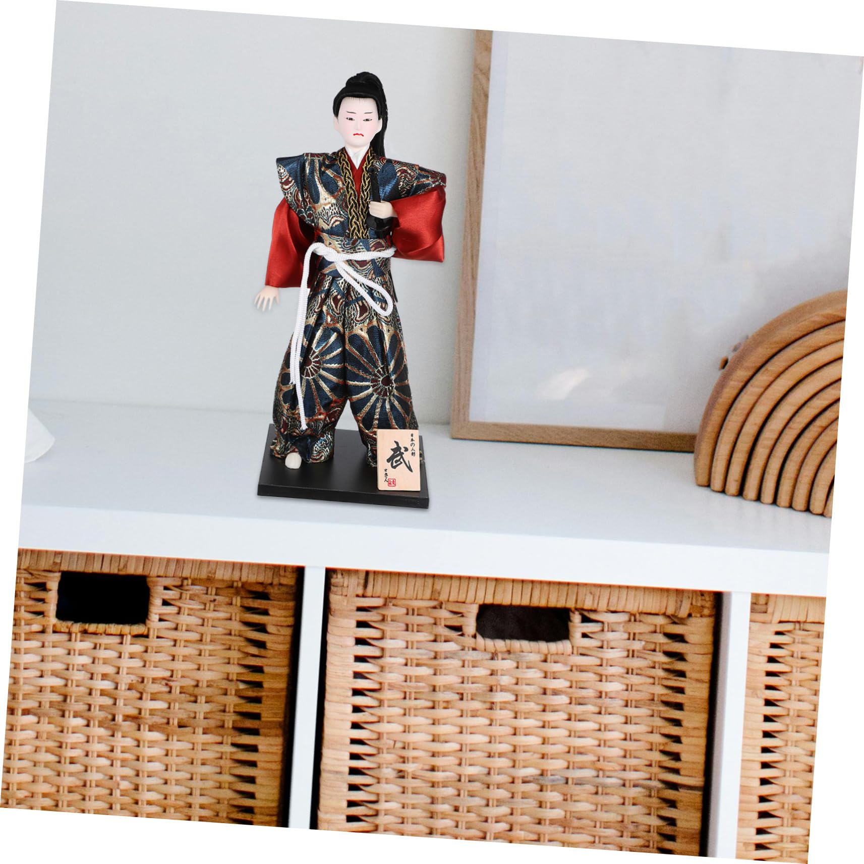 Hemobllo Samurai Japonés de Coleccionable de Guerrero Asiático Decoración Multifuncional Hogar y Oficina Cultural de Adorno de Cultura