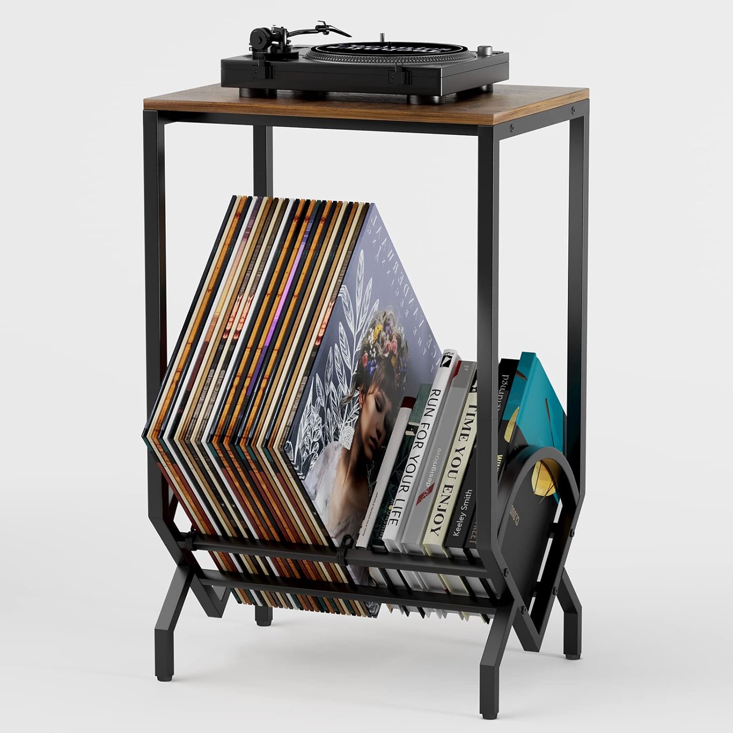 Record Player Stand Vinyl Record Storage Holder Rack LP Display Stand Record Player
