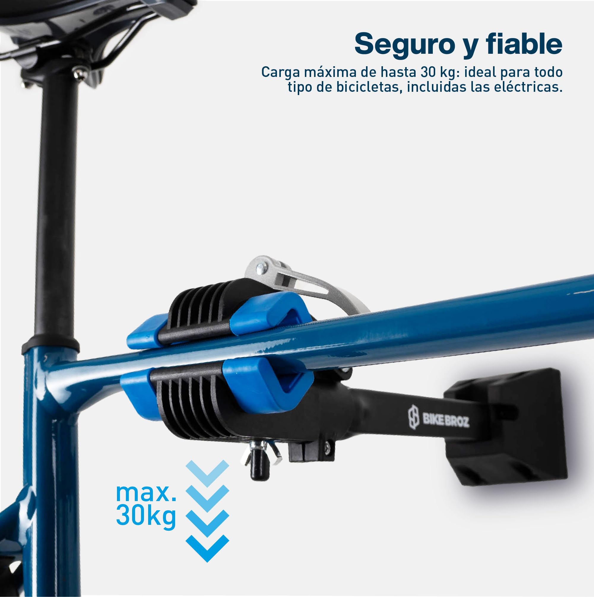 Soporte de pared para bicicleta estable adecuado como soporte de montaje y soporte de reparación, bicicleta de carretera y otros,Suspensión de bicicleta de BikeBroz