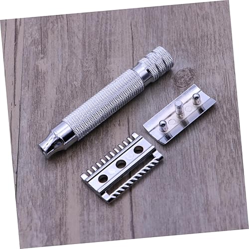 Miniatura 5 de FOMIYES 2pcs Shavers for Men Hair Shaver for Men Shaver Machine for Men Double Shaver Men Razor Steel Razor Afeitadora De Para Hombre Wood Shaver
