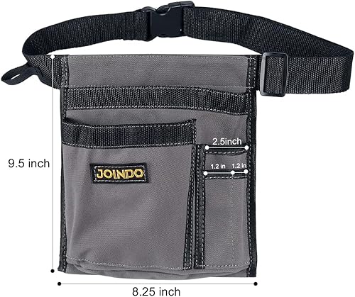 Miniatura 5 de Cinturón para herramientas, bolsa de cinturón de utilidad con 5 bolsillos, bolsa de delantal de herramientas, cinturón de herramientas de jardín