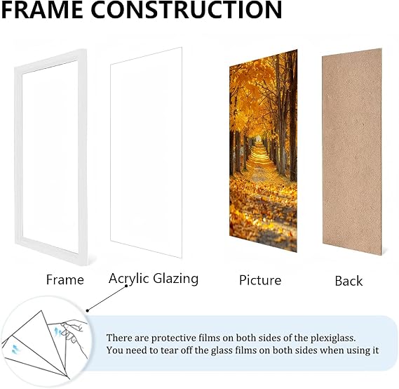 White A4 Picture Frame, Certificate Frame, Versatile Photo Frames