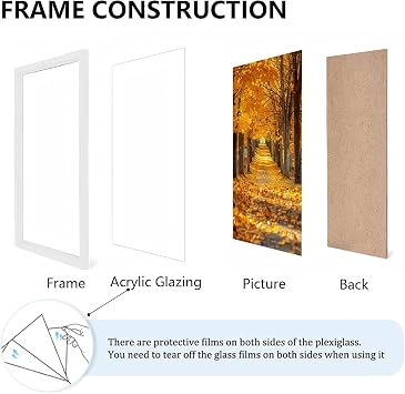White A4 Picture Frame, Certificate Frame, Versatile Photo Frames