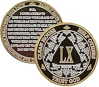 Vista 19 de Silver & Gold - Medallón de Alcohólicos Anónimos de 1 a 60 años (10 años (X)) Cápsula AA incluida