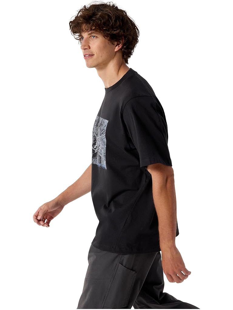 Black Arc'teryx Kragg Cotton Lithographica Short Sleeve