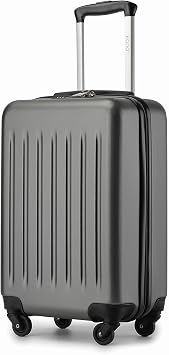 Kono 20-Inch Small Hardside Carry-on Suitcase with Spinner Wheels, Lightweight ABS+PC Rolling Cabin Suitcase for Airplane Travel Grey, for 1-3 Days of Travel