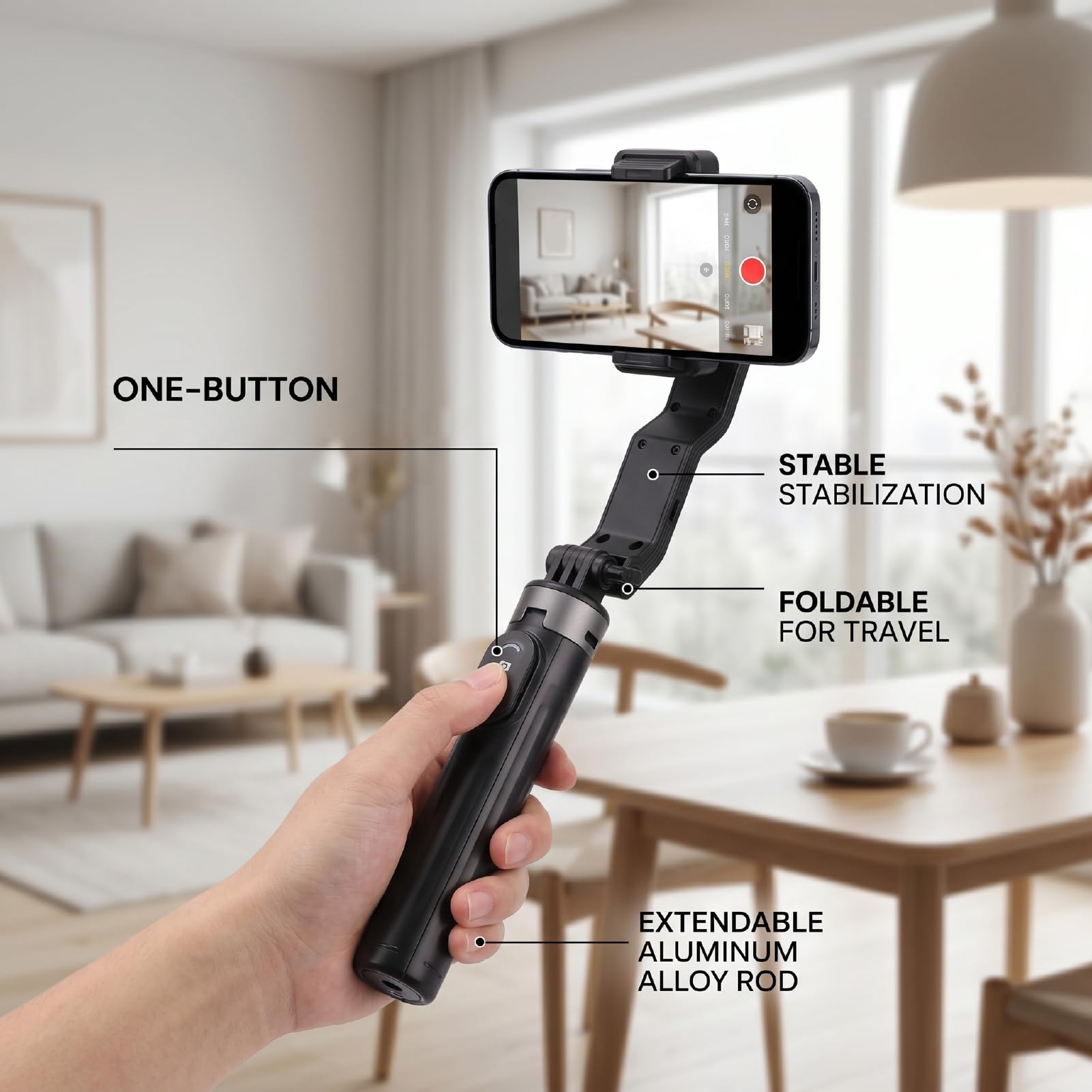 XUMIUZIY Bastone per Selfie, Treppiede con Telecomando Bluetooth 5.2, 101 | Anti-shake, Luce LED con 3 Colori e 3 Livelli, Supporta Android e IOS