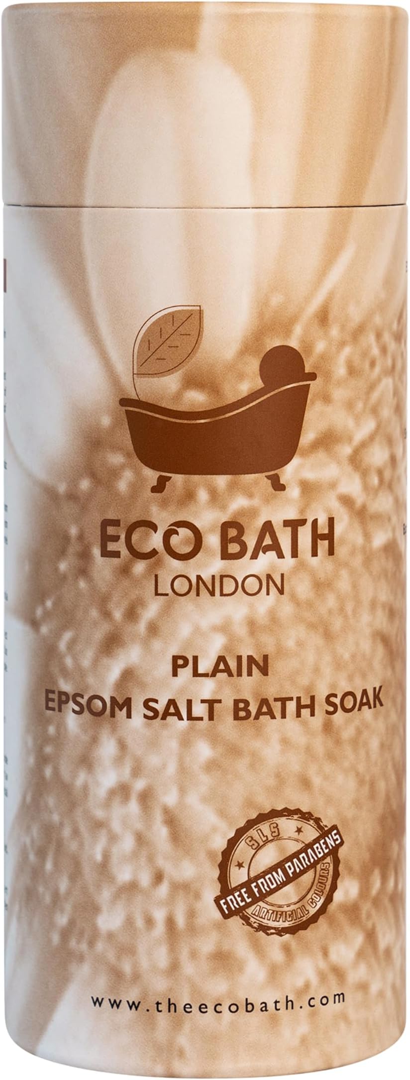 Eco Bath London Plain Epsom Salt Bath Soak - Tube 1kg, 100% Pure Epsom Salt, Magnesium Bath Salts for Skin Care
