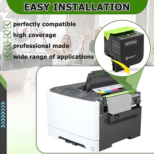 Miniatura 5 de 78C1XK0 Cartucho de tóner compatible con Lexmark CS421 CX421 CS421DN CS521 CX521 CS521DN CS522 CX522 CS522DE CS622 CX622 CS622DE CX622ADE CX625