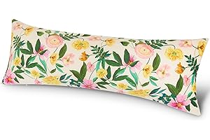 Cozy Floral Haven: Play Tailor Velvet Zippered Body Pillow Cover