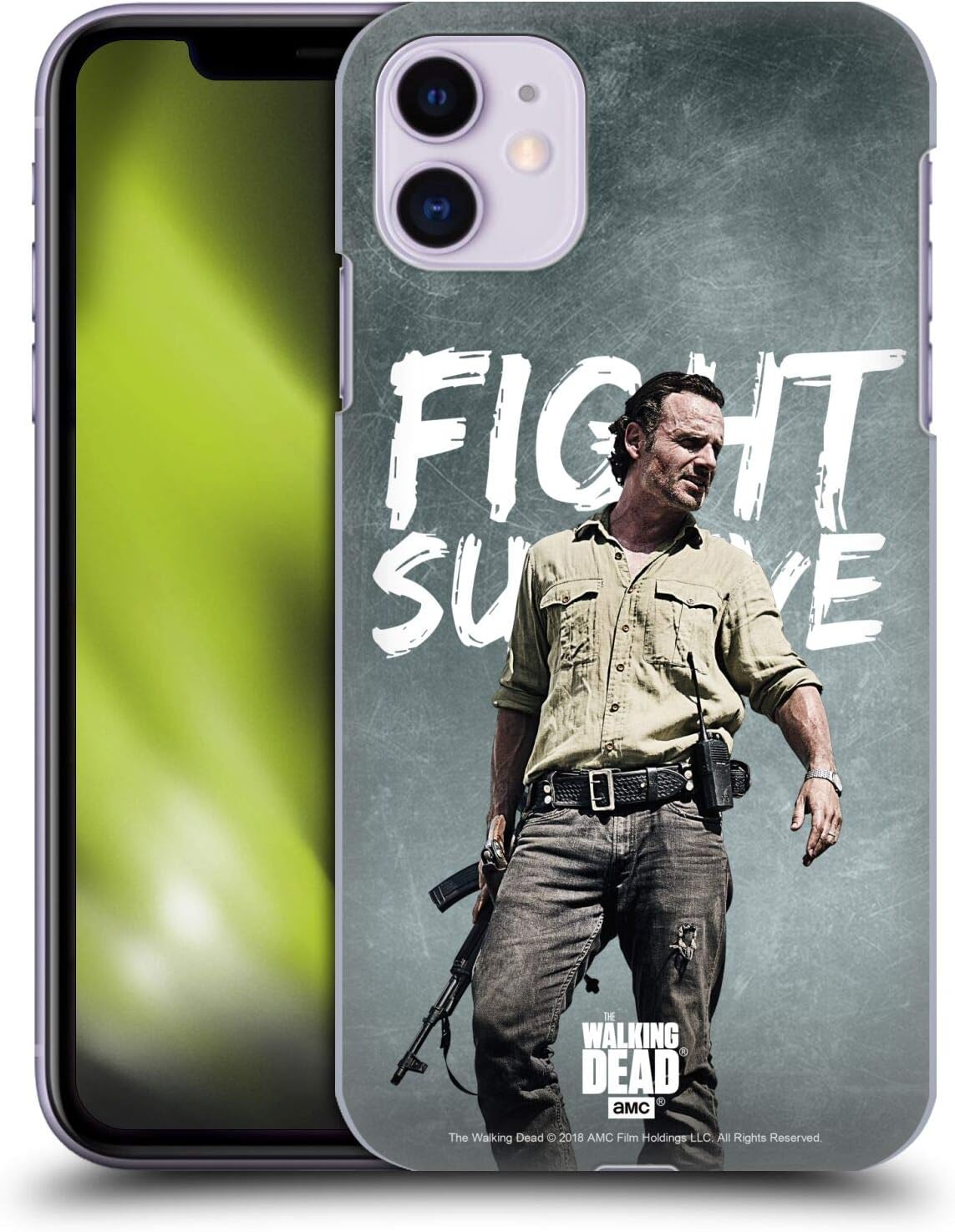 Head Case Designs Officially Licensed AMC The Walking Dead Fight Survive Rick Grimes Legacy Hard Back Case Compatible with Apple iPhone 11