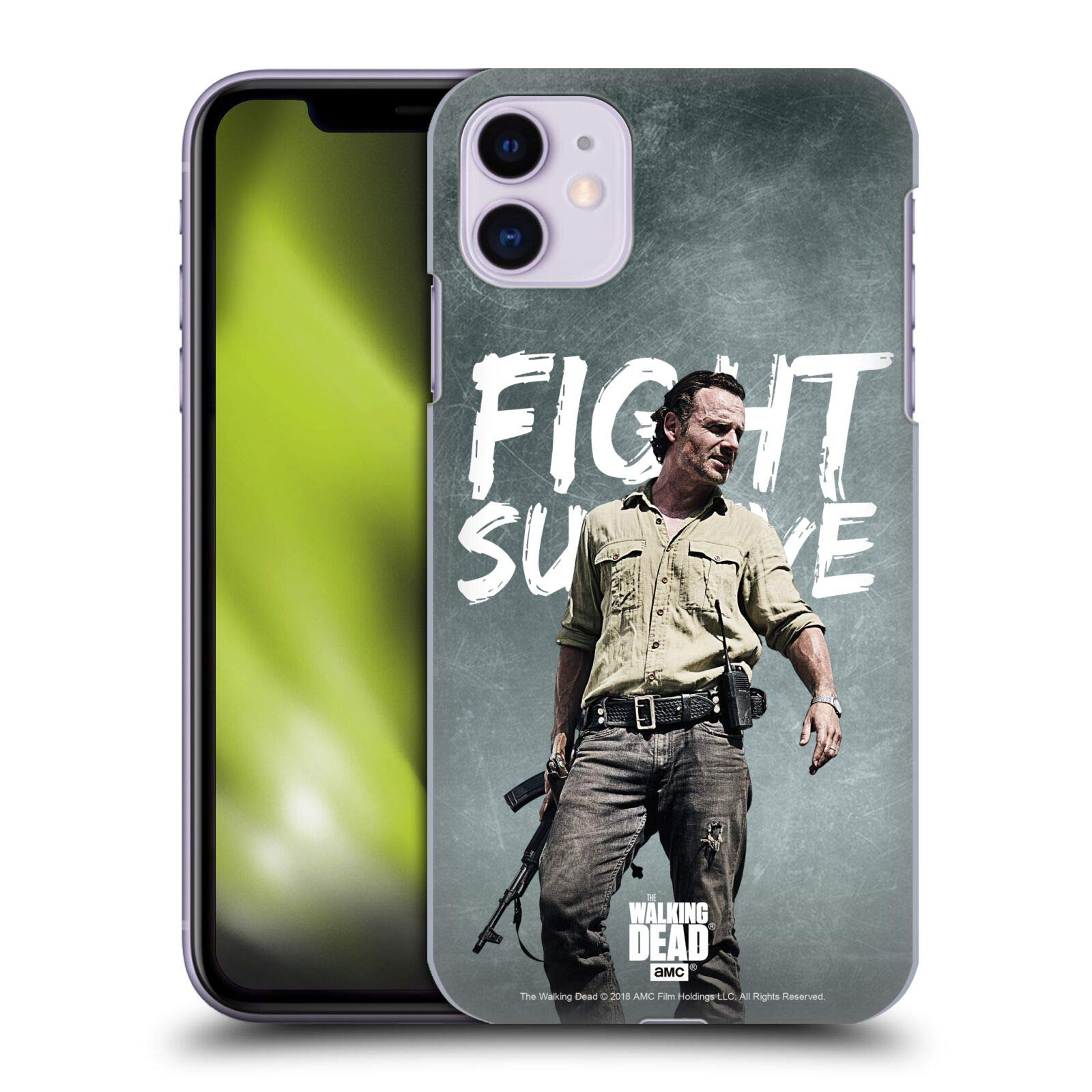 Head Case Designs Officially Licensed AMC The Walking Dead Fight Survive Rick Grimes Legacy Hard Back Case Compatible with Apple iPhone 11