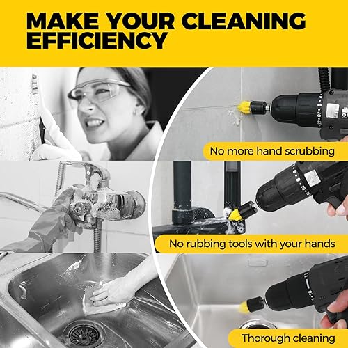 Miniatura 2 de Holikme Cepillo cónico de 6 piezas, cepillo de limpieza de hendiduras, juego de accesorios de cepillo de taladro de 34 de ancho, herramienta de