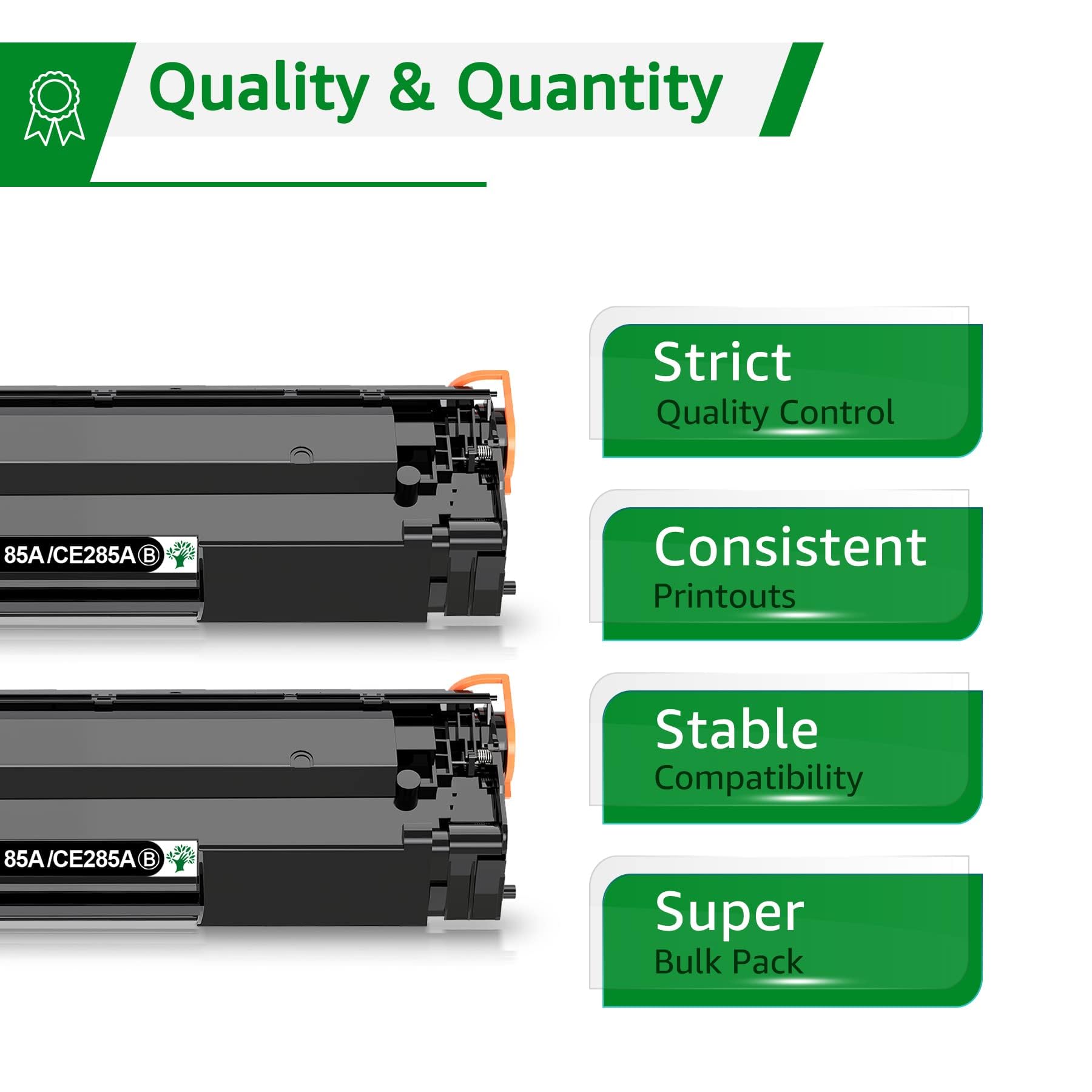 GREENSKY 85A Toner Sostituzione per HP CE285A 85A per HP LaserJet Pro P1102 P1102W M1212NF M1132 MFP M1217NFW M1132 M1212 M1130 P1100 M1136 M1210 M1210MFP M1134 M1134MFP (2 Nero)