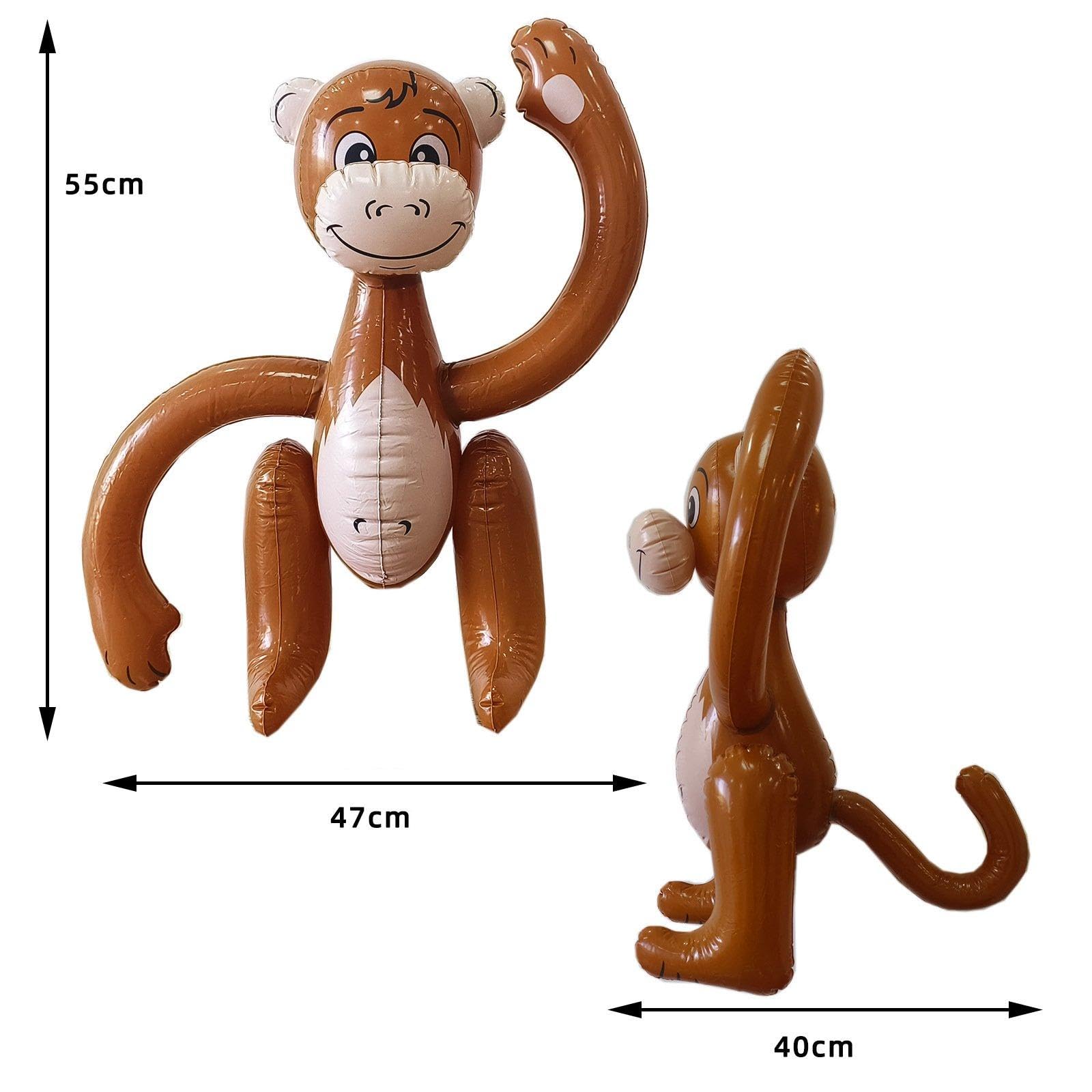 Amagogo 20 Accesorios inflables Mono para Fotos, adorables y novedosos artículos decoración para Fiestas Infantiles, Juguetes inflables