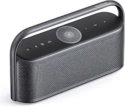 Soundcore Motion X600 da Anker Caixa de Som Portáteis Bluetooth, Áudio Espacial Hi-Res, 50W Sem Fio, IPX7 à Prova D'Água, Pro EQ, Entrada AUX, Ideal para Casa, Escritório, Quintal e Banheiro, Preto