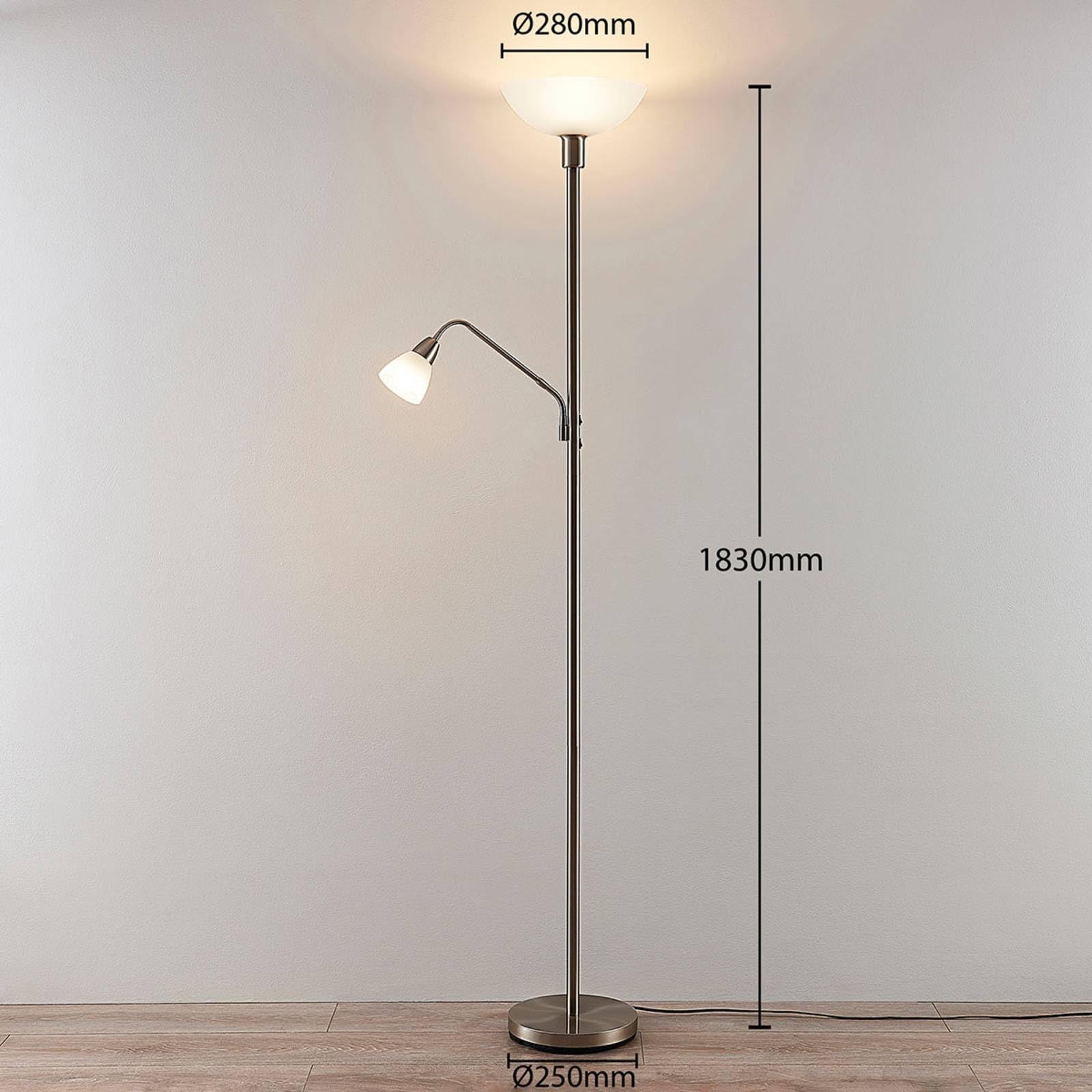 Lindby Lampada da terra (Moderno) colore Grigio, in Metallo ad es. Soggiorno & Sala pranzo lampada pavimento